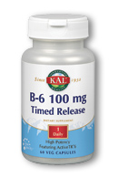 B-6 100mg timed release, 60 Vegetarian Caps TR